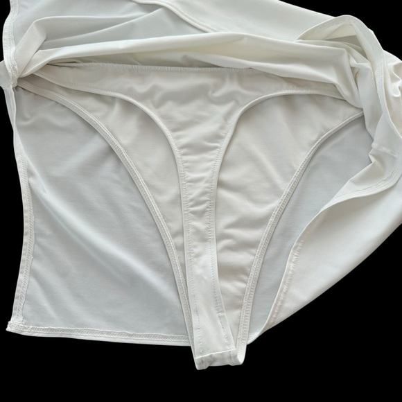 Frankie’s Bikinis Small White Marty Swim Skirt Bikini Bottom Thong Swimsuit - Picture 5 of 9